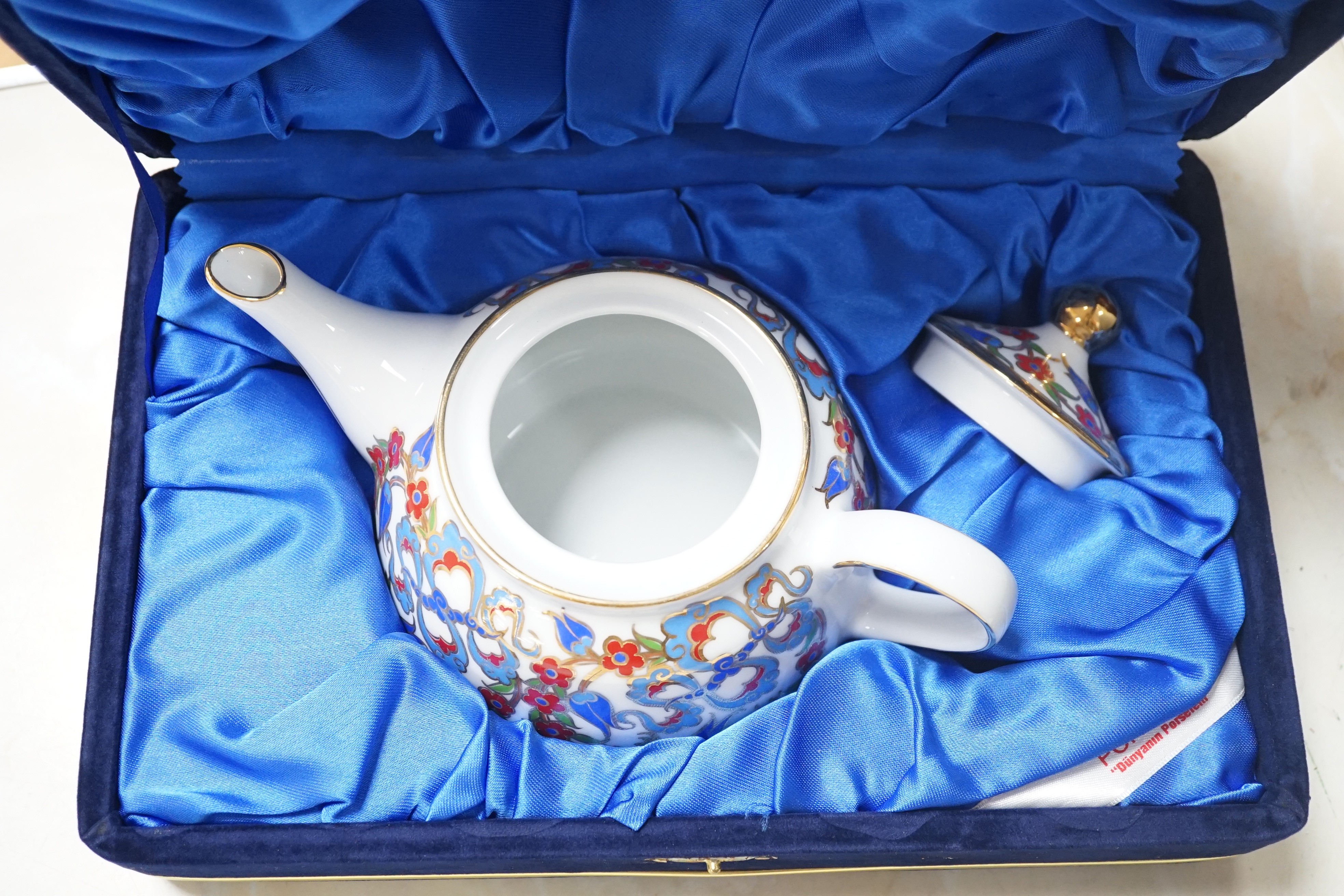 A large collection of cased Gural porselen sets